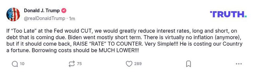 Post preview from Donald Trump