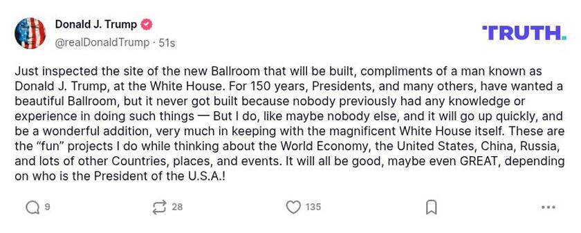 Post preview from Donald Trump