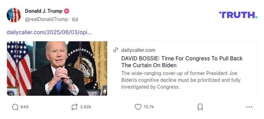 Post preview from Donald Trump