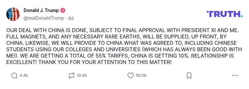 Post preview from Donald Trump