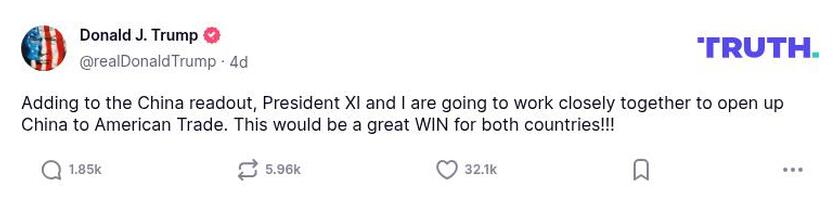 Post preview from Donald Trump