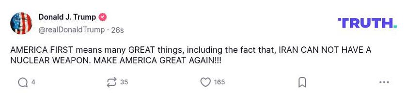 Post preview from Donald Trump