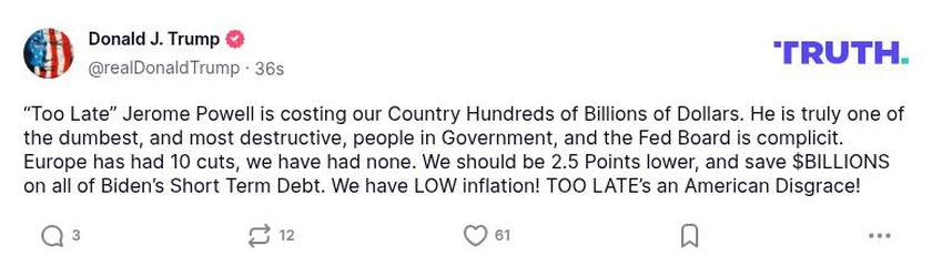 Post preview from Donald Trump