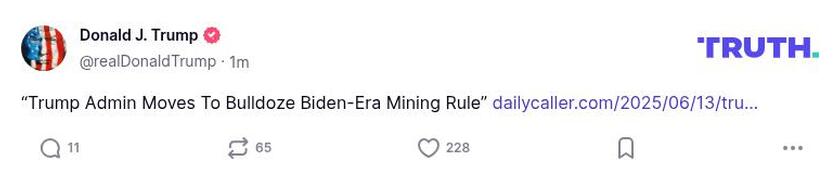 Post preview from Donald Trump