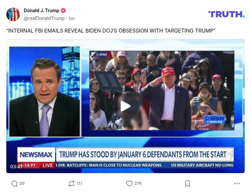 Post preview from Donald Trump