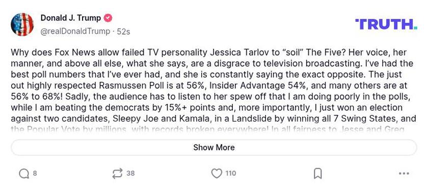 Post preview from Donald Trump