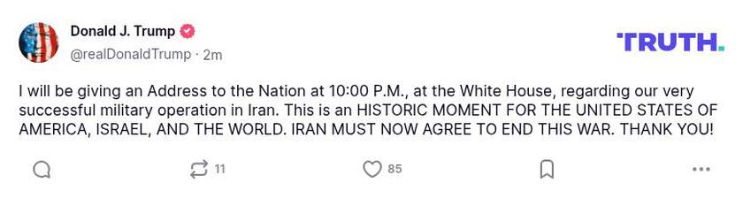 Post preview from Donald Trump