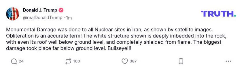 Post preview from Donald Trump