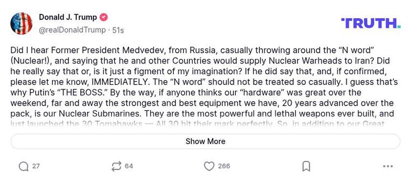 Post preview from Donald Trump