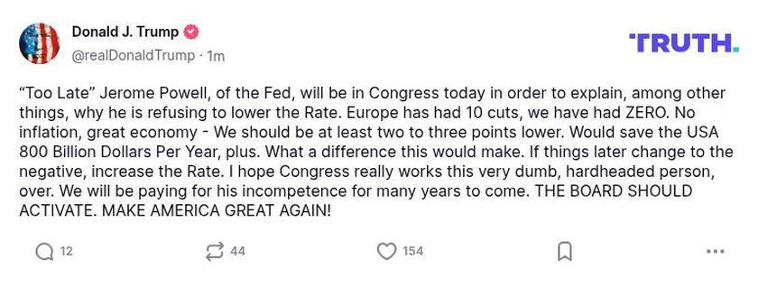 Post preview from Donald Trump