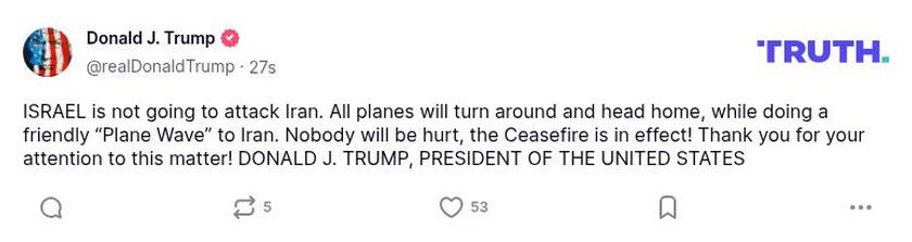 Post preview from Donald Trump