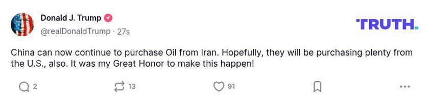 Post preview from Donald Trump