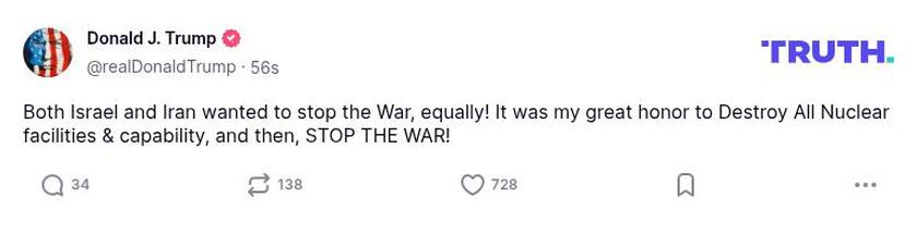 Post preview from Donald Trump