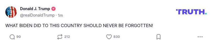 Post preview from Donald Trump