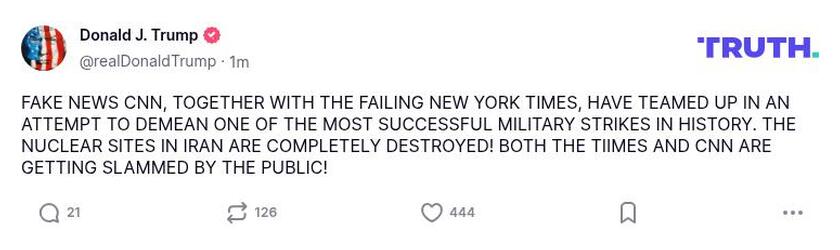 Post preview from Donald Trump