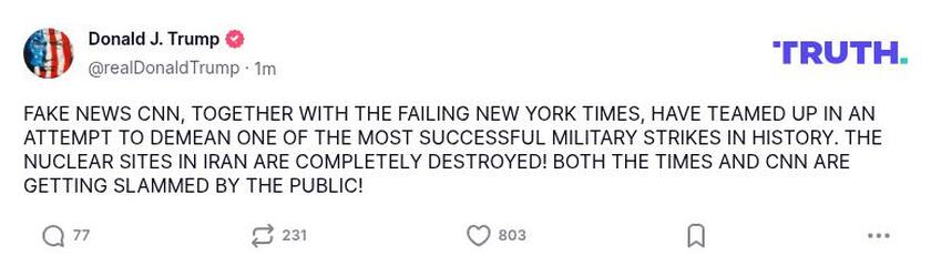 Post preview from Donald Trump