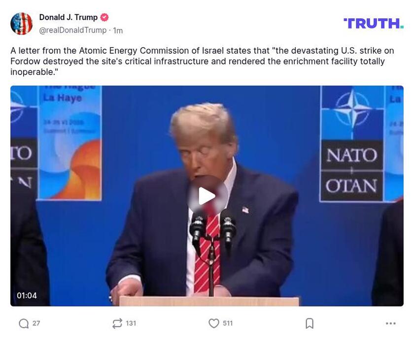 Post preview from Donald Trump