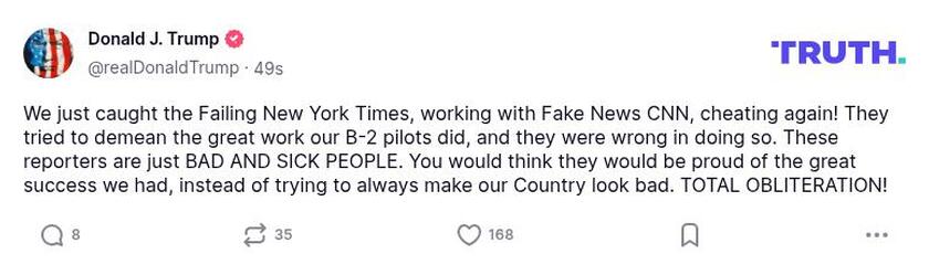 Post preview from Donald Trump