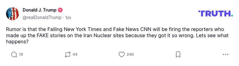 Post preview from Donald Trump