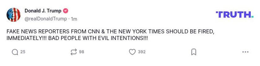 Post preview from Donald Trump