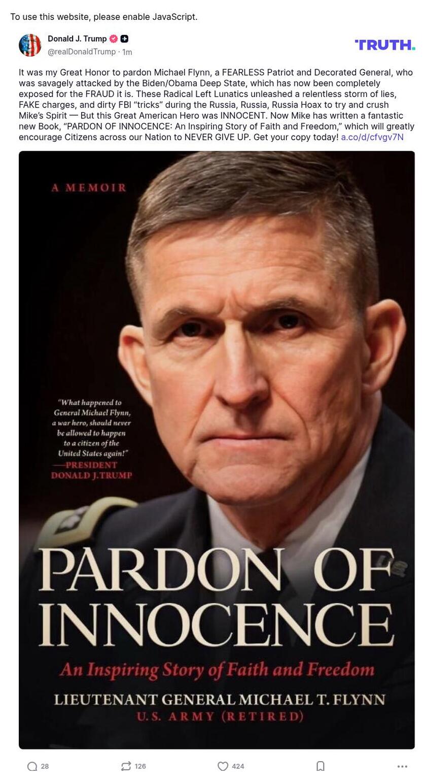 Post preview from Donald Trump