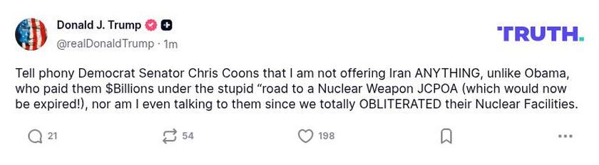 Post preview from Donald Trump