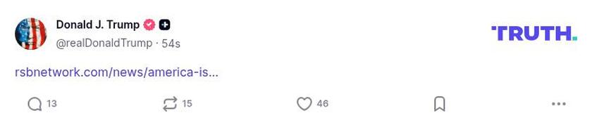 Post preview from Donald Trump