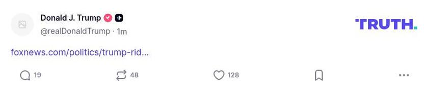 Post preview from Donald Trump