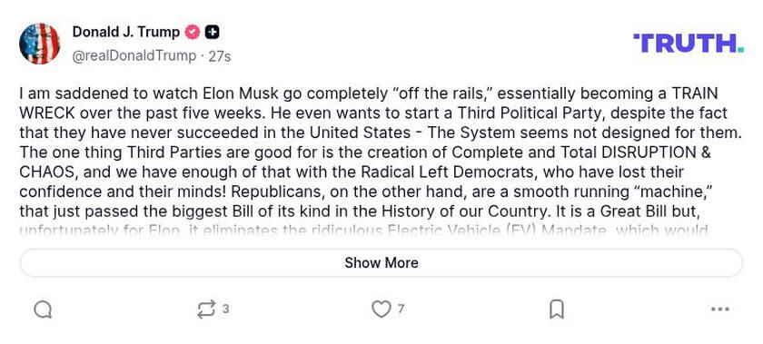 Post preview from Donald Trump