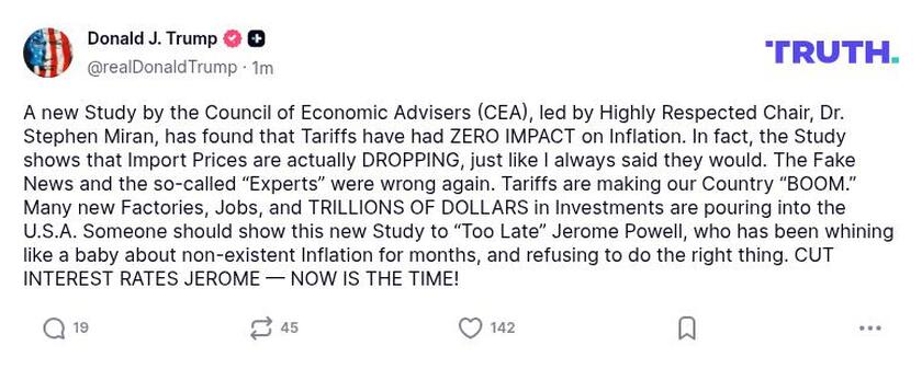 Post preview from Donald Trump