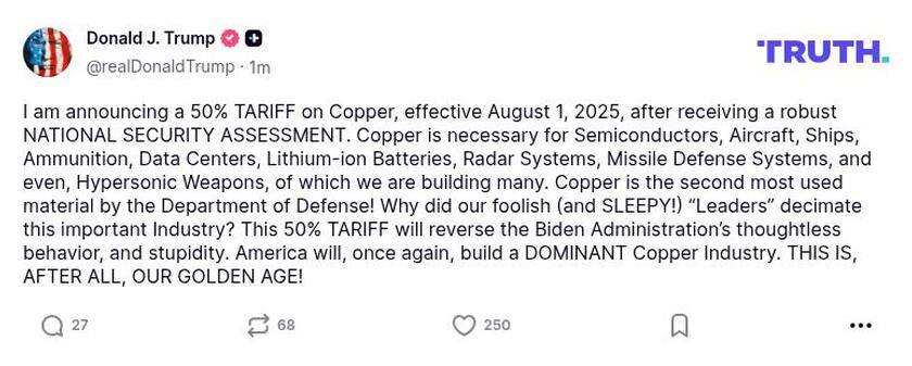 Post preview from Donald Trump