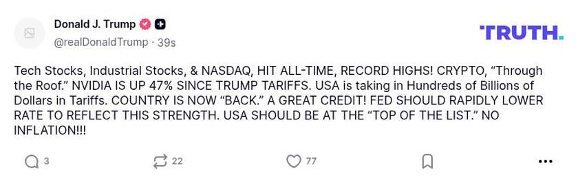 Post preview from Donald Trump