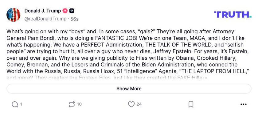 Post preview from Donald Trump