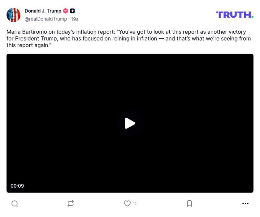 Post preview from Donald Trump