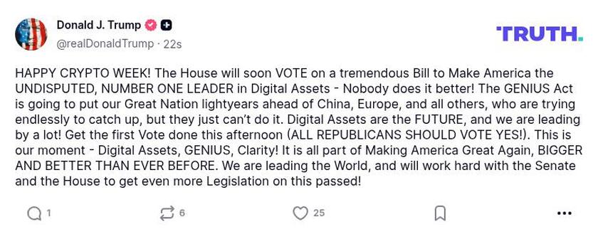 Post preview from Donald Trump