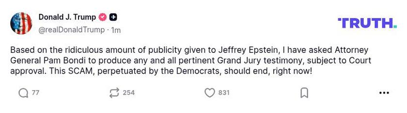 Post preview from Donald Trump