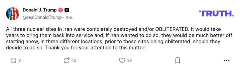 Post preview from Donald Trump