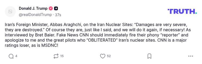 Post preview from Donald Trump