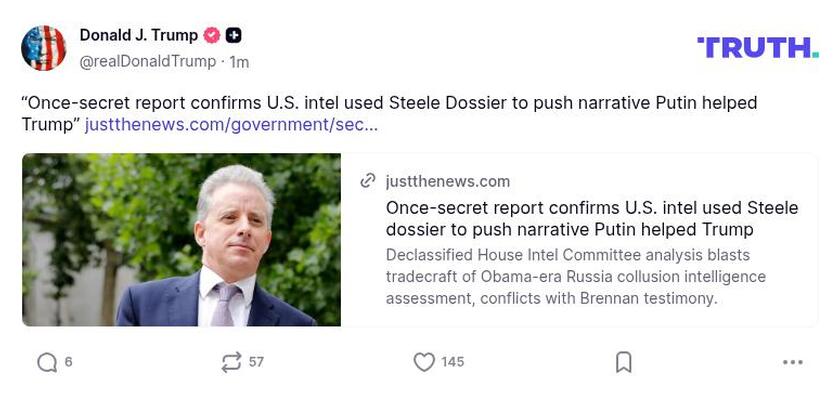 Post preview from Donald Trump