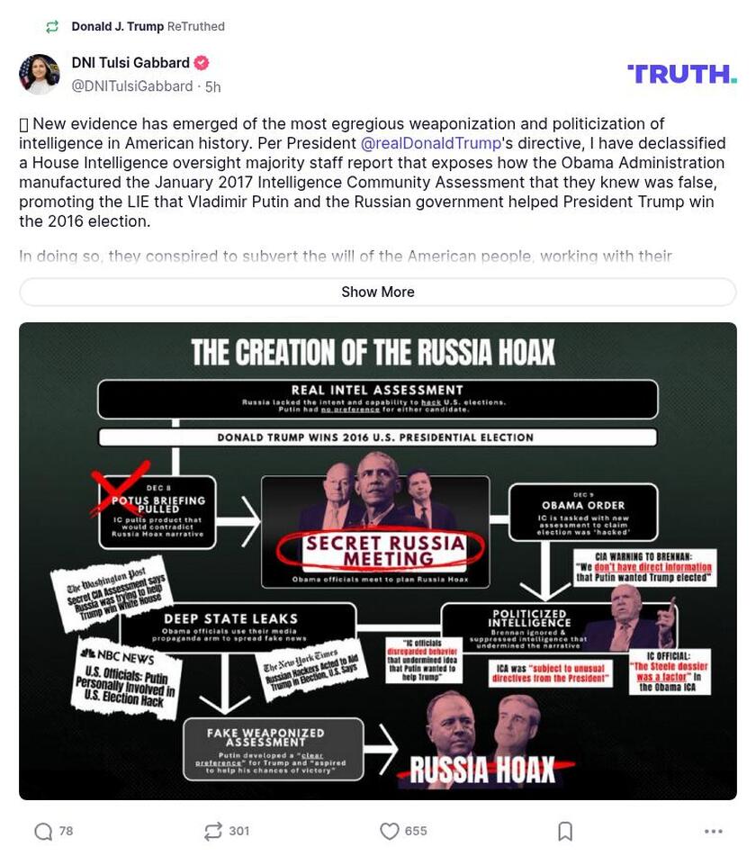 Post preview from Donald Trump