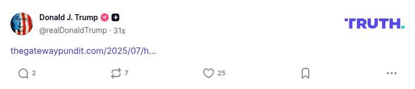 Post preview from Donald Trump