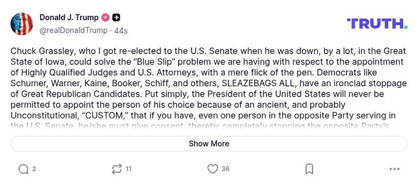 Post preview from Donald Trump