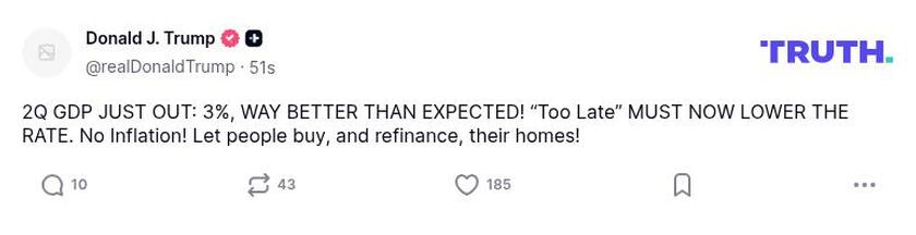 Post preview from Donald Trump