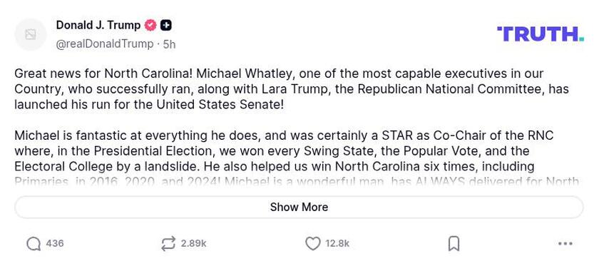 Post preview from Donald Trump