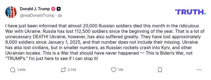 Post preview from Donald Trump