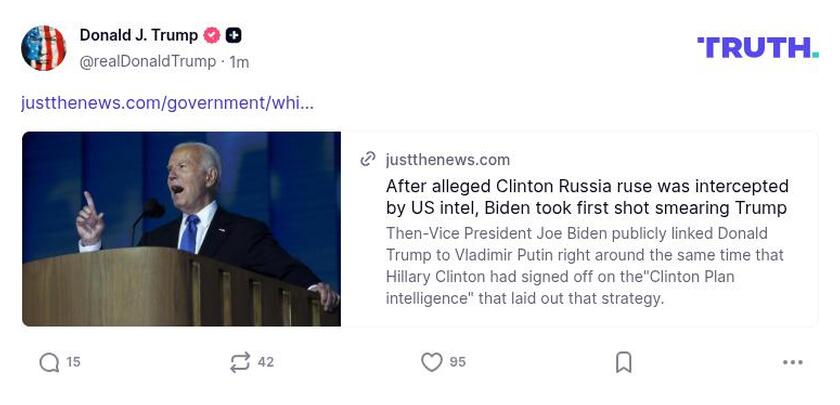 Post preview from Donald Trump