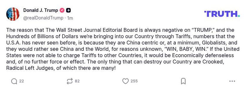 Post preview from Donald Trump