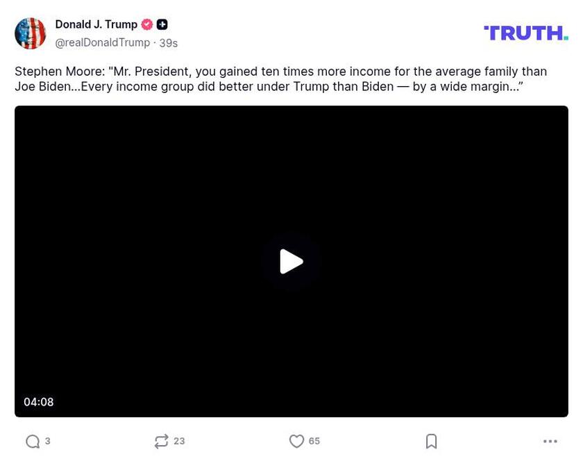 Post preview from Donald Trump