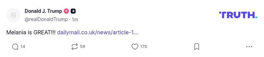 Post preview from Donald Trump