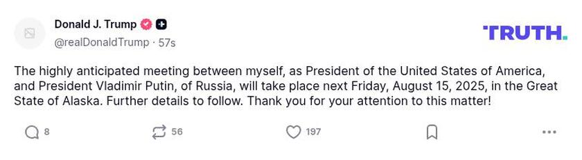 Post preview from Donald Trump